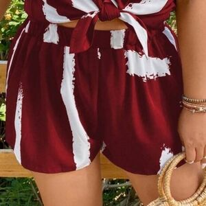 Brush Print Drop Shorts size: 18